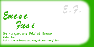 emese fusi business card